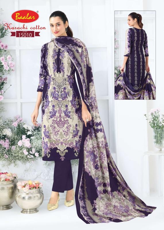 Baalar karachi vol 15 suryajyoti dress material wholesale in surat